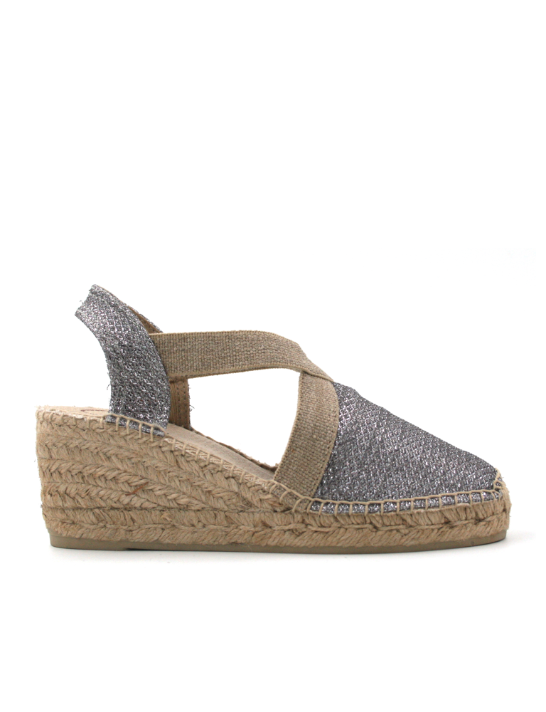 Espadrilles Women-Espadrilles Wedge Shimmer Metallic by Ethical & Sustainable Fashion Brand Mamahuhu